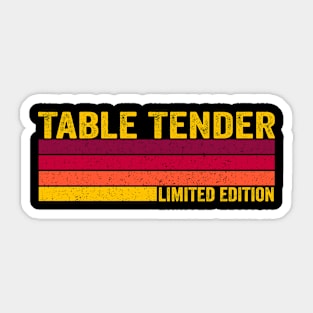 Table Tender Sticker